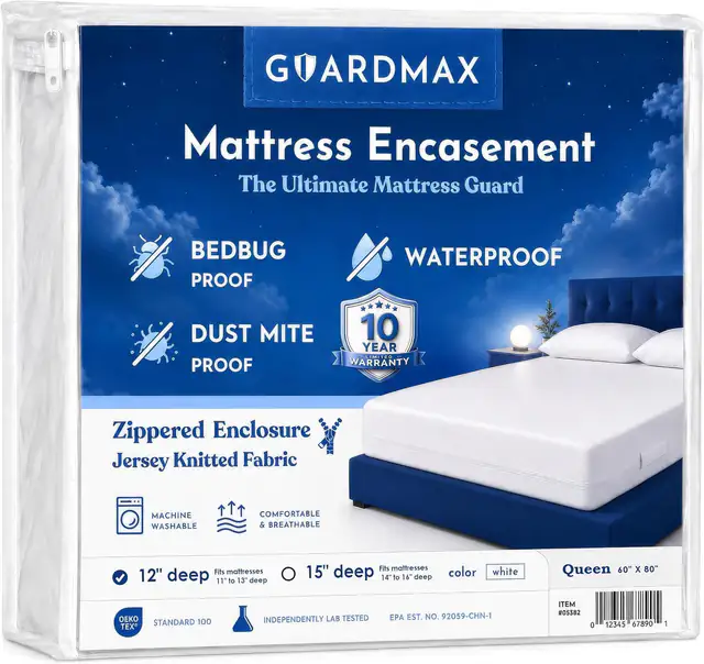 Guardmax Zippered Mattress Protector (Queen)