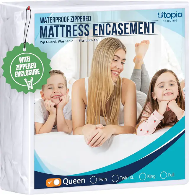 Utopia Bedding Zippered Mattress Encasement (Queen)
